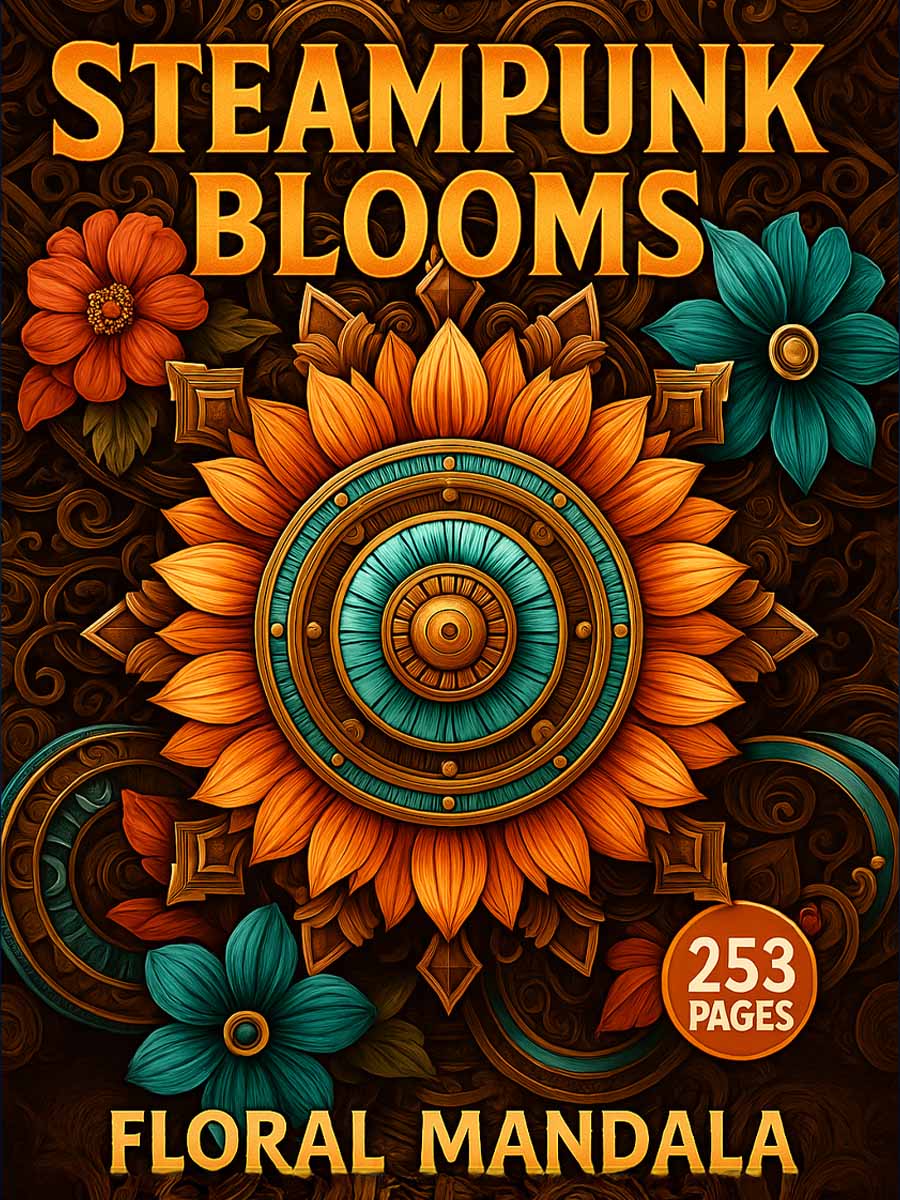 Steampunk Blooms – 253 Floral Mandala Designs